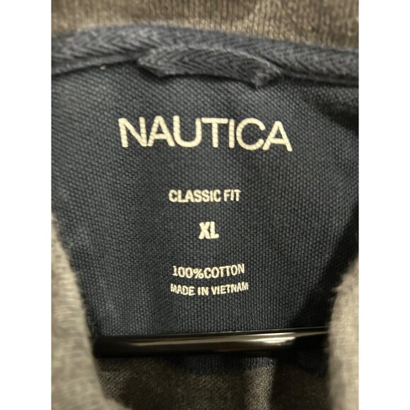 Nautica Classic Fit Polo Shirt Gray Cotton Short Sleeve Sz XL - Picture 4 of 7